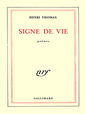 cover image of Signe de vie
